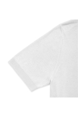 T-shirt in maglia di seta e cotone bianco PAOLO PECORA | A010F2001102